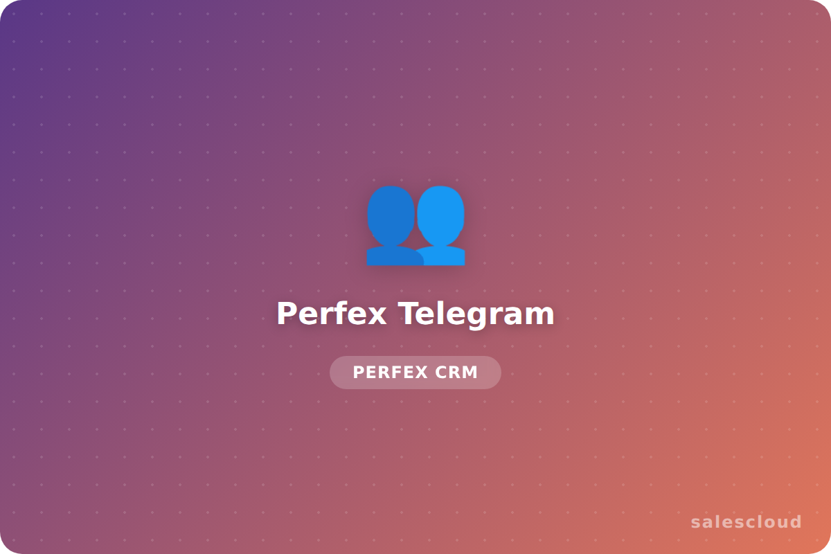Perfex Telegram — Notificaciones Telegram para Perfex CRM